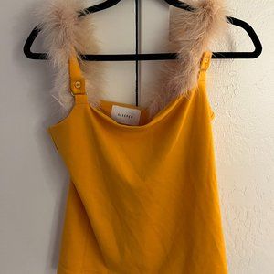 Sleeper Pajama Yellow Feather Top Sold out Sz M